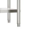 Kitchen Work Table with Backsplash 32.5"x21.7"x36.6" Stainless Steel