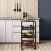 3 Tier Organizer Cart on Casters Black