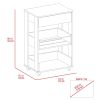 Dering 1-Drawer 2-Shelf Kitchen Cart with Caster White and Dark Walnut